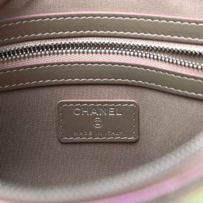 Chanel Iridescent Crumpled Calfskin Medium Cosmetic Case Pink 6 of 7