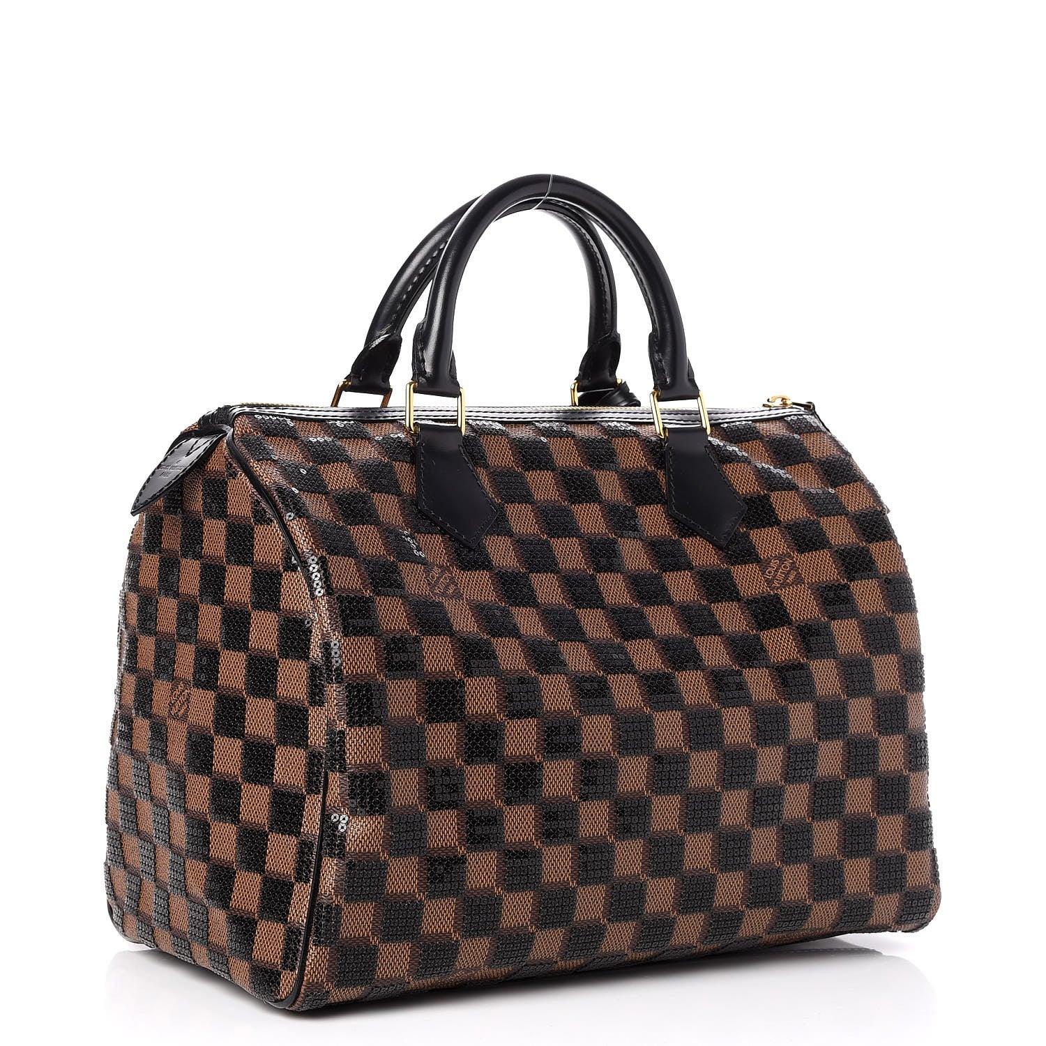 Louis Vuitton Damier Paillettes Speedy 30 Black 3 of 9