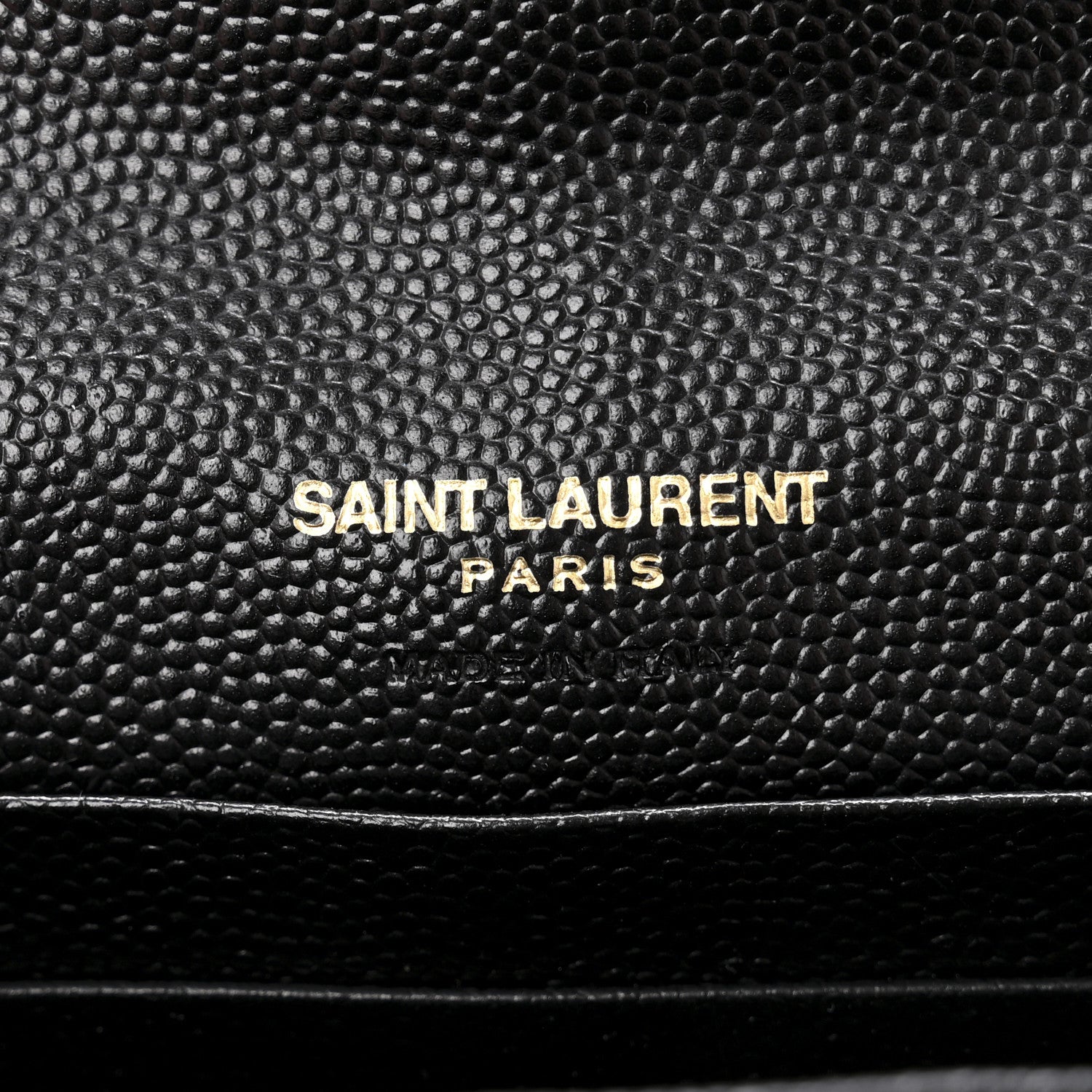 Saint Laurent Grain De Poudre Textured Mixed Matelasse Triquilt Small Monogram Envelope Wallet Black 6 of 9