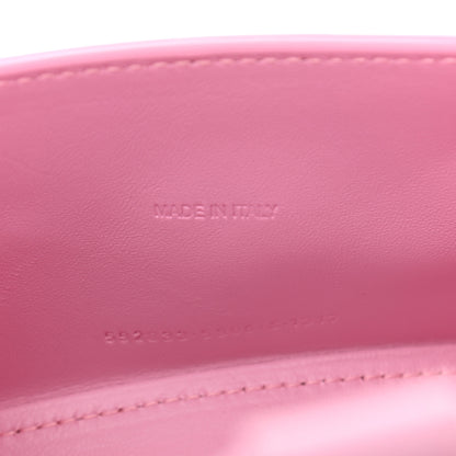 Balenciaga Shiny Box Calfskin Tonal B Hourglass Top Handle Bag XS Candy Pink 7 of 12