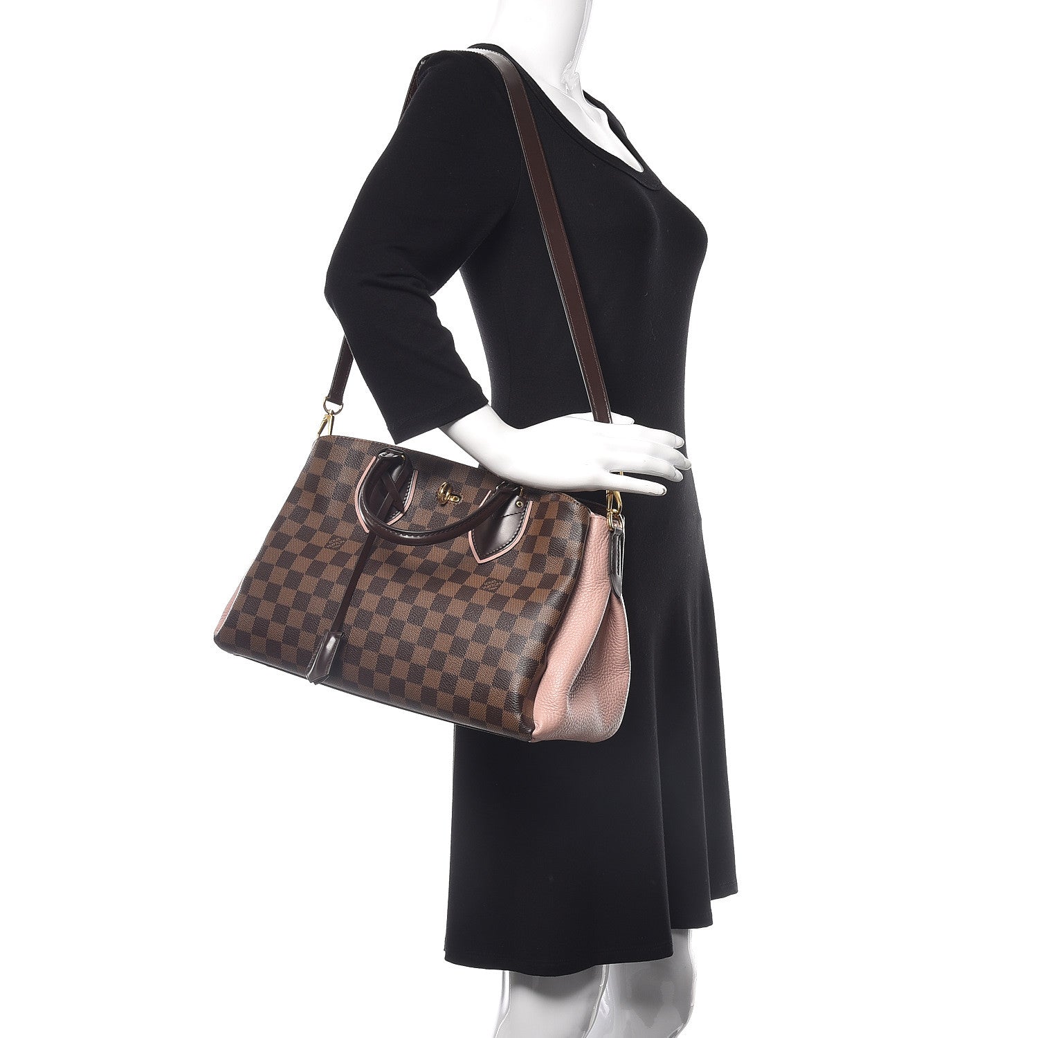 Louis Vuitton Cuir Taurillon Damier Ebene Normandy Magnolia 2 of 14