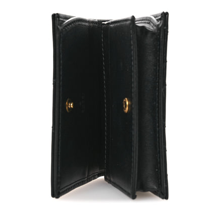 Gucci Calfskin Matelasse GG Marmont Card Case Wallet Black 5 of 9