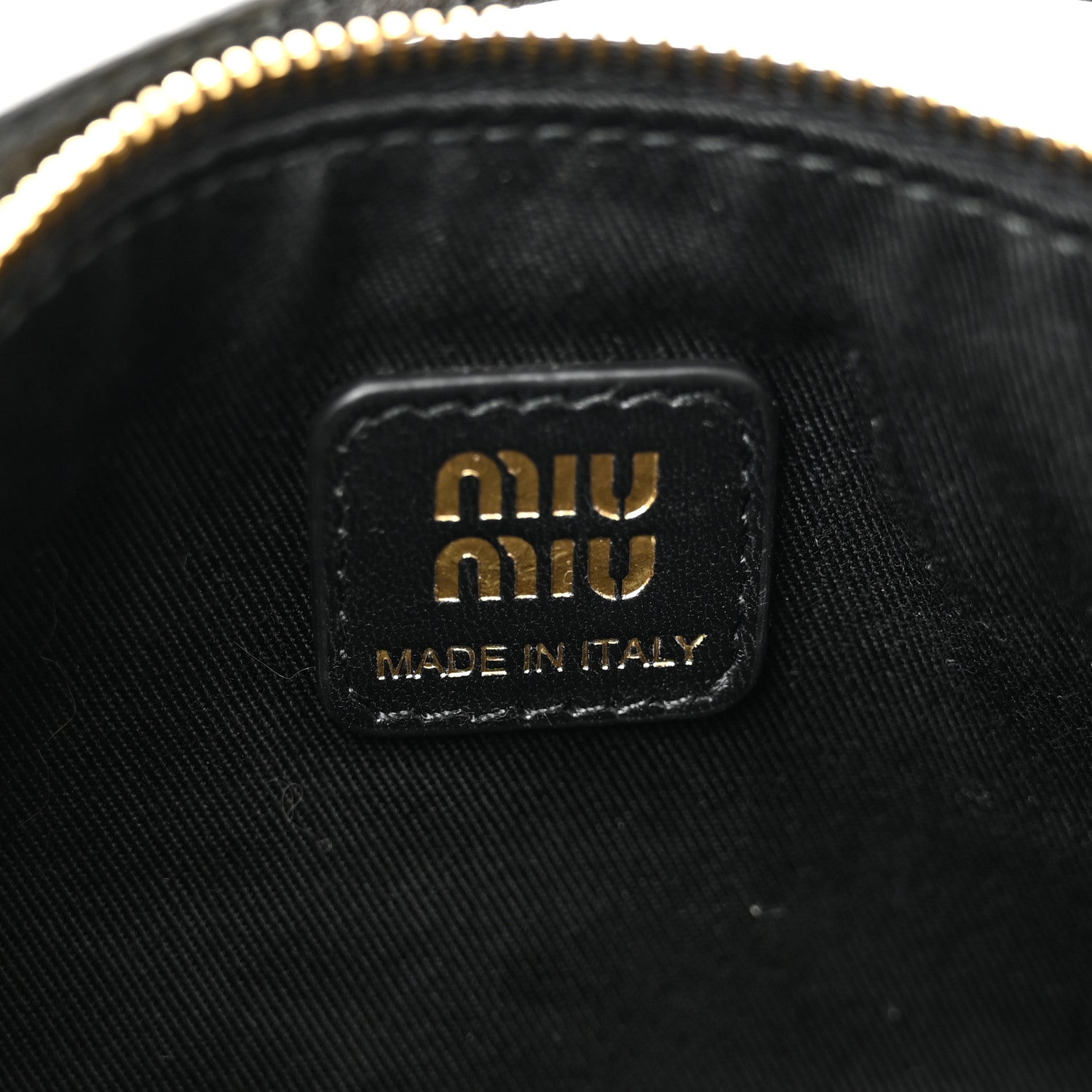 Miu Miu Nappa Calf Hair Leopard Printed Pouch Miele 6 of 10