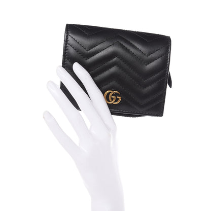 Gucci Calfskin Matelasse GG Marmont ID Card Case Wallet Black 2 of 11