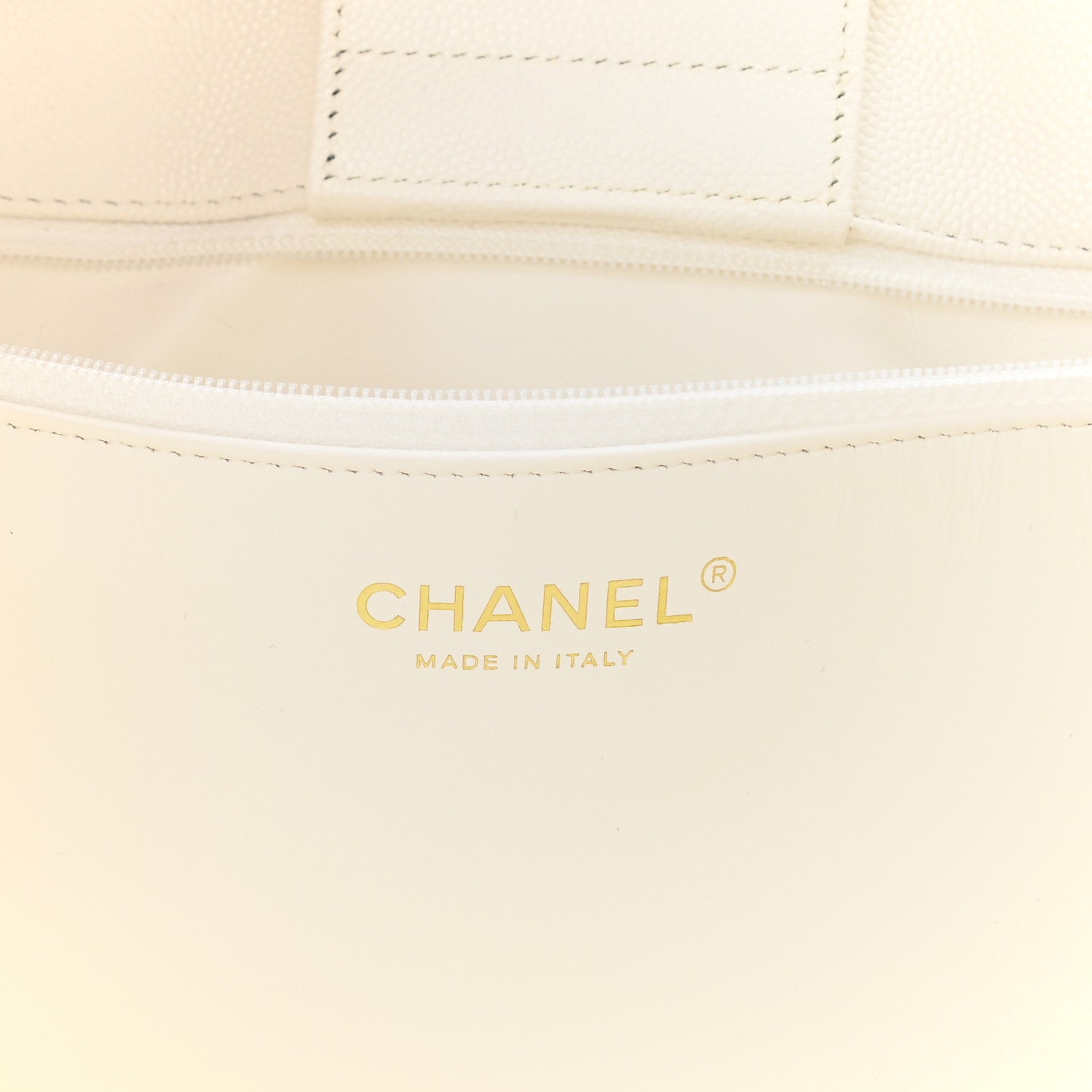 Chanel Caviar Quilted Large Classic Shopping Tote White 7 of 11