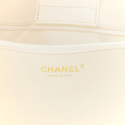 Chanel Caviar Quilted Large Classic Shopping Tote White 7 of 11