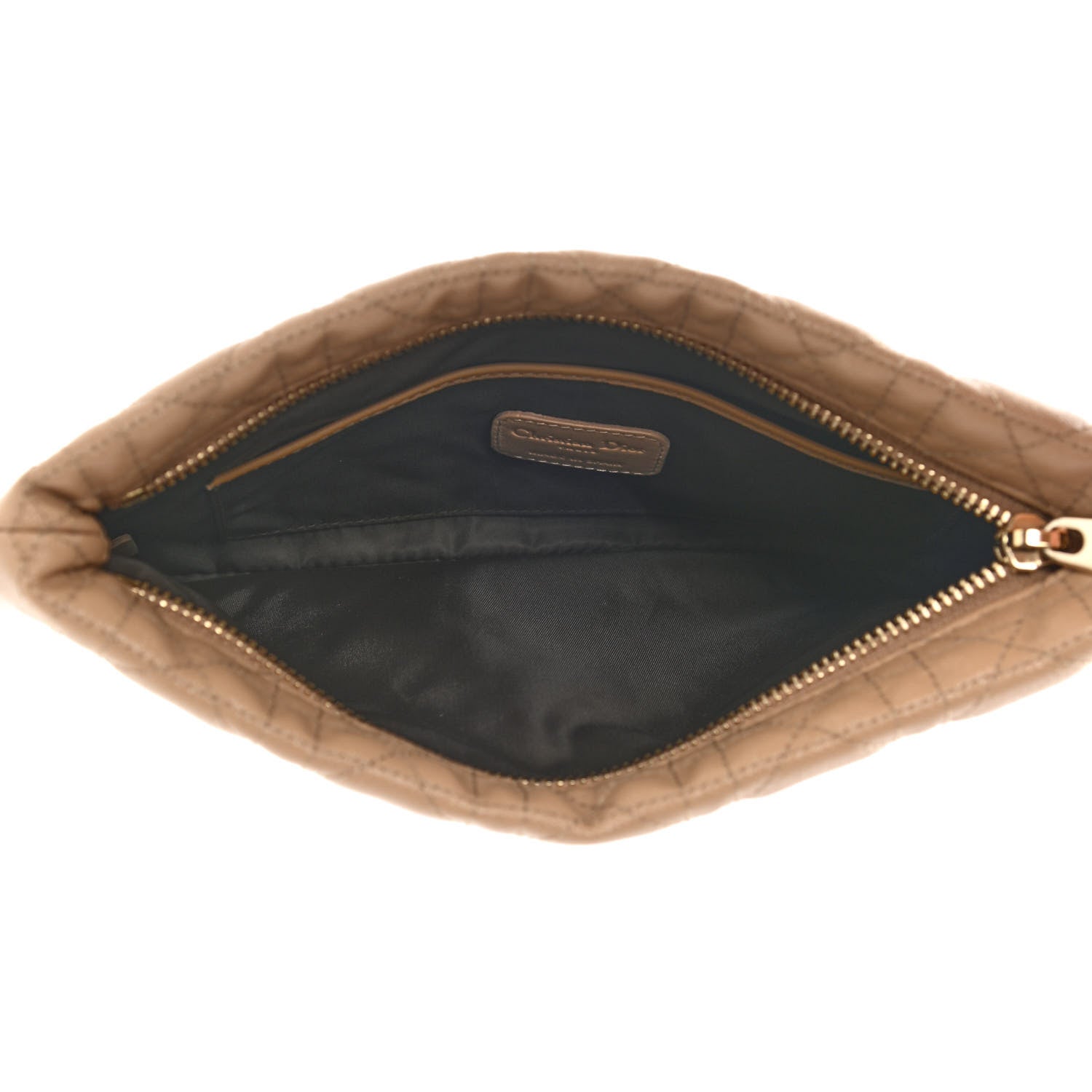 Christian Dior Coated Canvas Cannage Panarea Pouch Beige 5 of 7