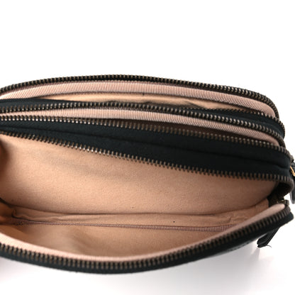 Gucci Calfskin Matelasse Mini GG Marmont Chain Crossbody Bag Black 7 of 11
