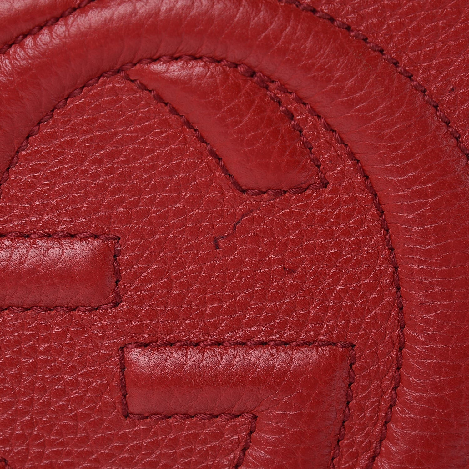 Gucci Pebbled Calfskin Small Soho Disco Bag Tabasco Red 11 of 16