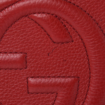 Gucci Pebbled Calfskin Small Soho Disco Bag Tabasco Red 11 of 16