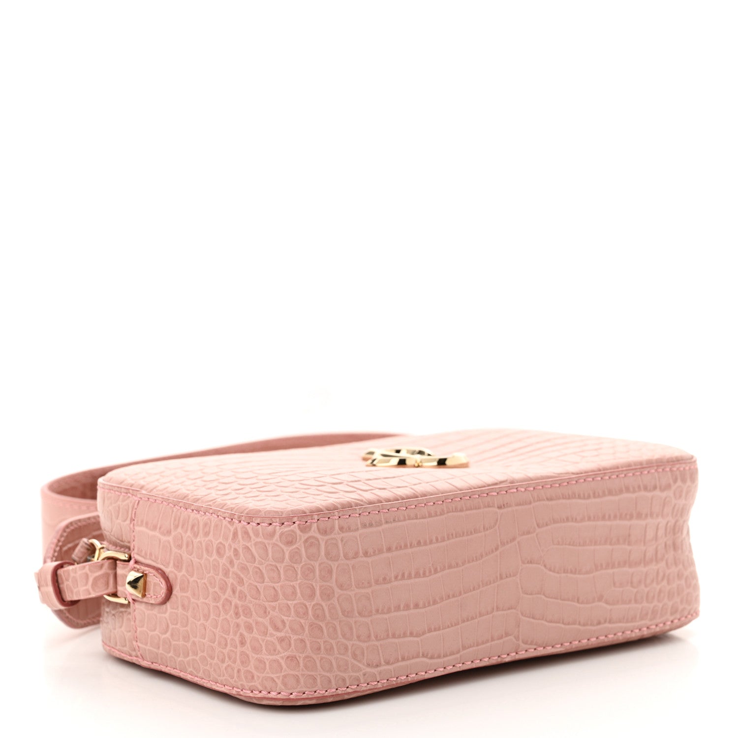Jimmy Choo Calfskin Crocodile Embossed Varenne Camera Bag Blush 4 of 10