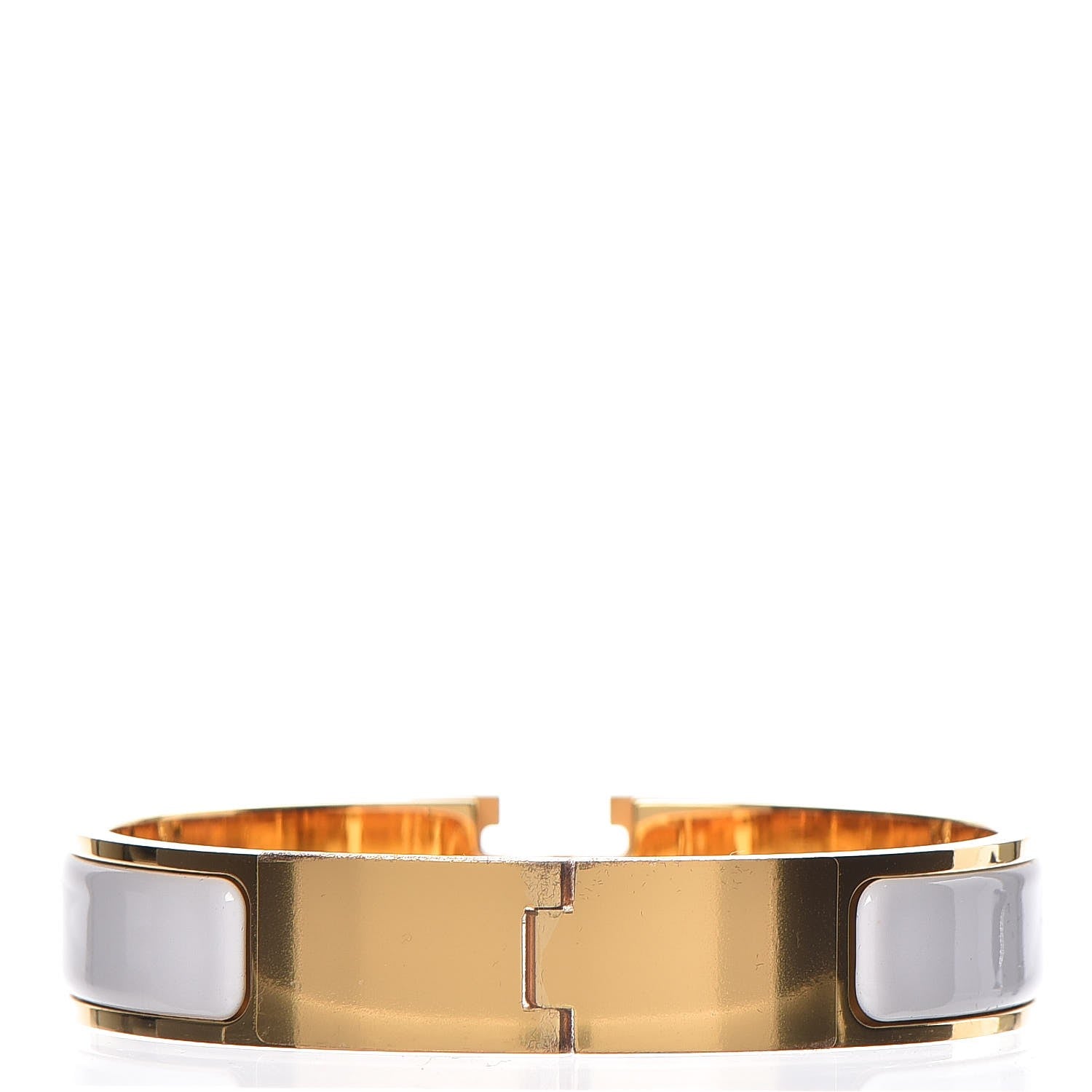 Hermes Enamel Narrow Clic Clac H Bracelet PM White 3 of 5
