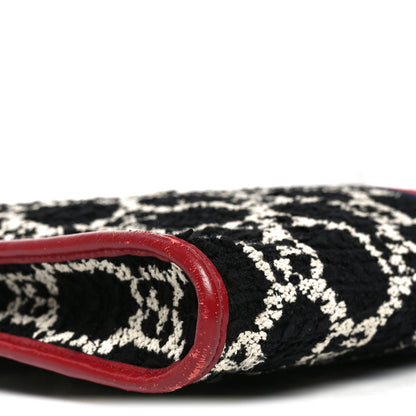Gucci Tweed GG Monogram Large Rajah Chain Tote Romantic Cherry Black White 8 of 11