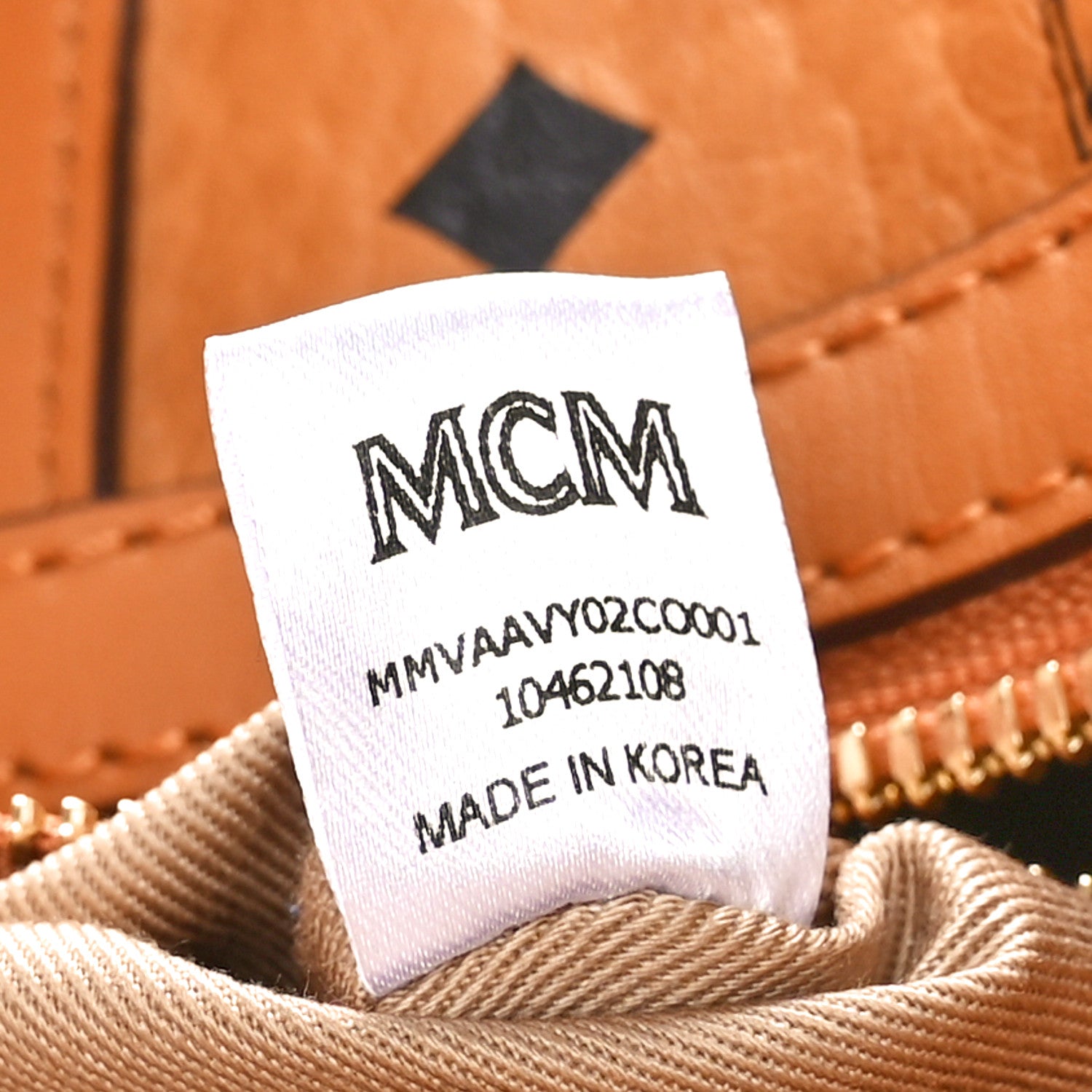 MCM Visetos Large Traveler Weekender Bag Cognac 7 of 11