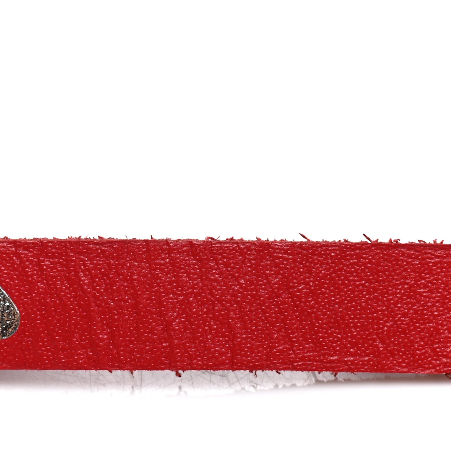 Calfskin Heart Dior Logo Choker Necklace Red