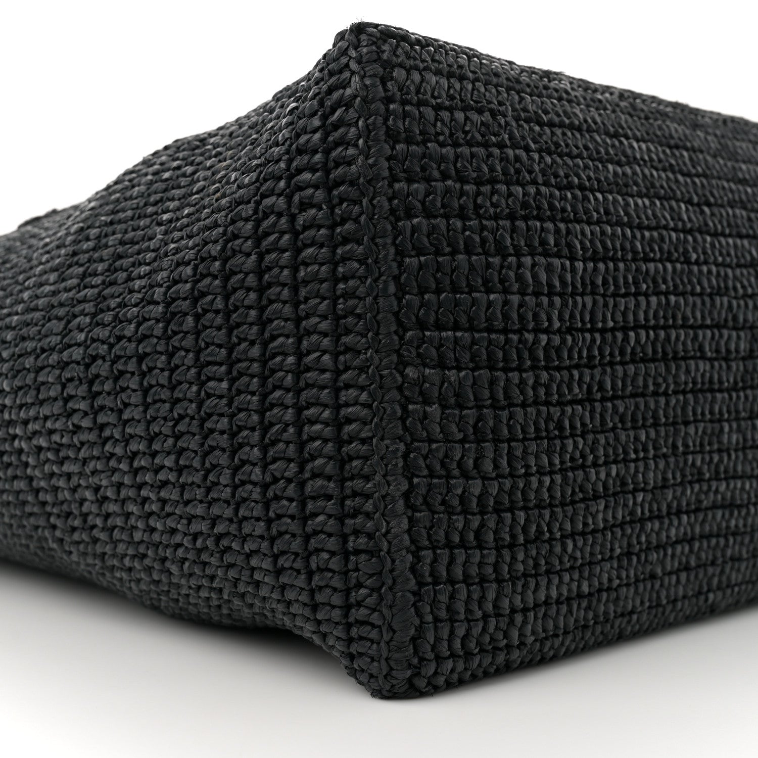 Saint Laurent Raffia Logo Tote Black 8 of 9