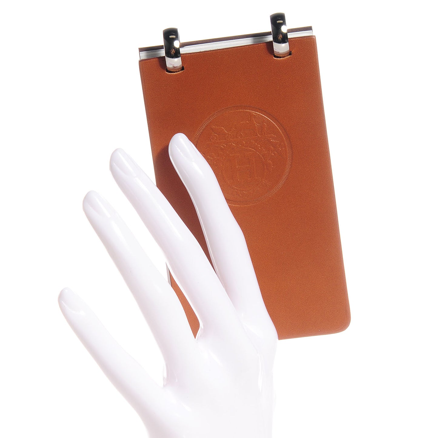 Hunter Calfskin Embossed Ex Libris Notepad Natural