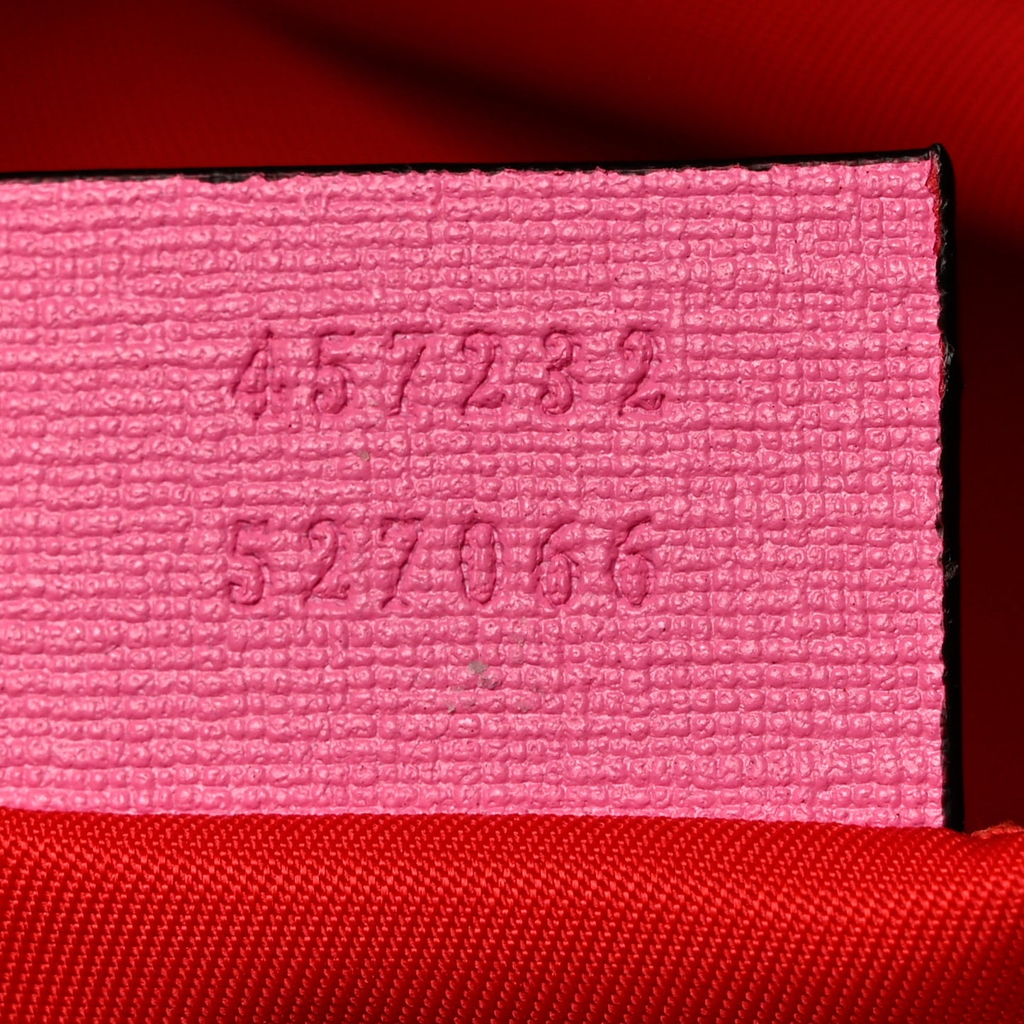 GG Supreme Monogram Bow Childrens Tote Red Pink