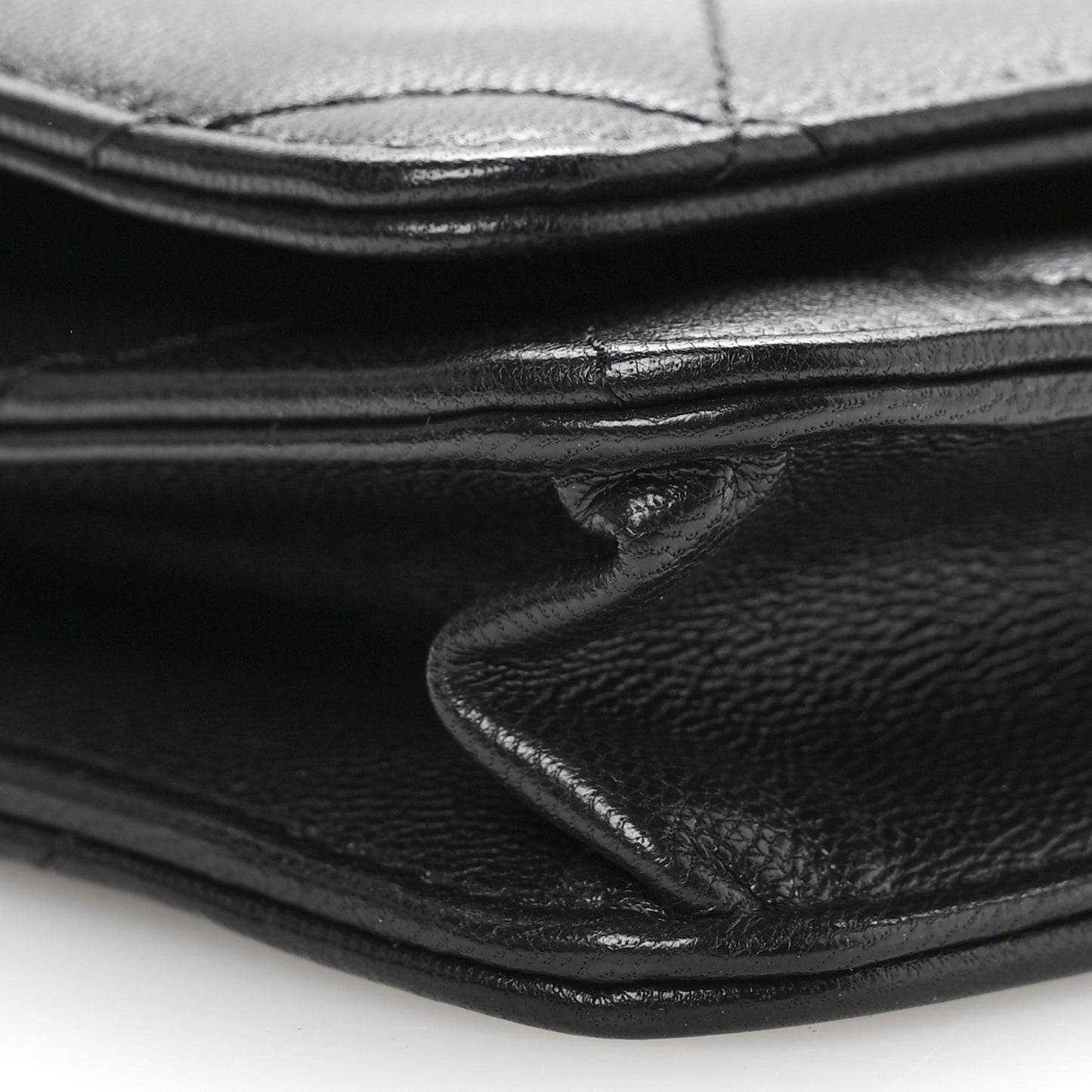 Lambskin Quilted Chanel 19 Wallet On Chain WOC Black