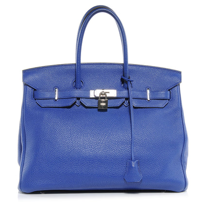 Hermes Togo Birkin 35 Bleu Electrique 1 of 9