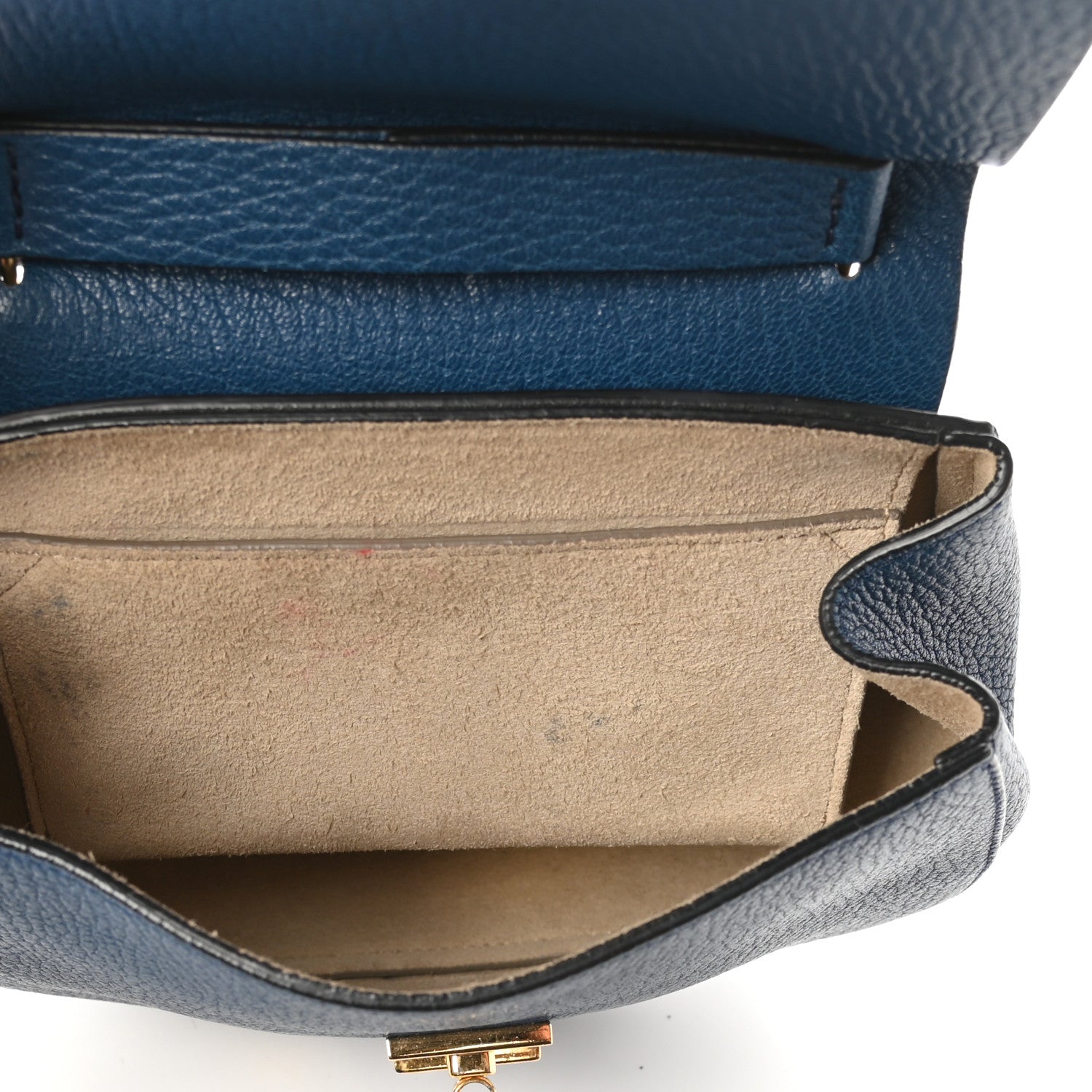 Chloe Grained Lambskin Mini Drew Shoulder Bag Royal Navy 5 of 8