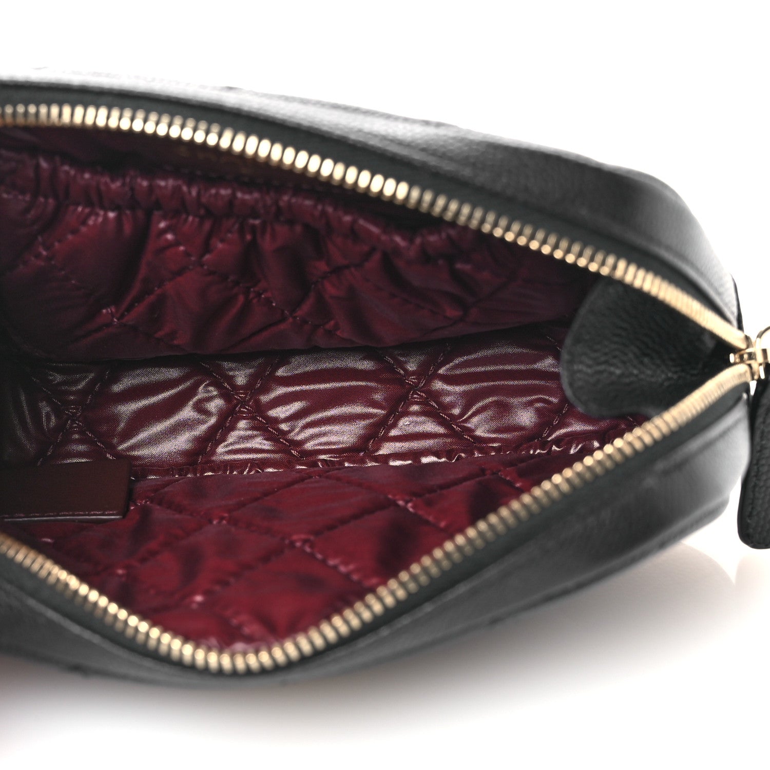 Chanel Caviar Quilted Small Curvy Pouch Cosmetic Case Black 5 of 12