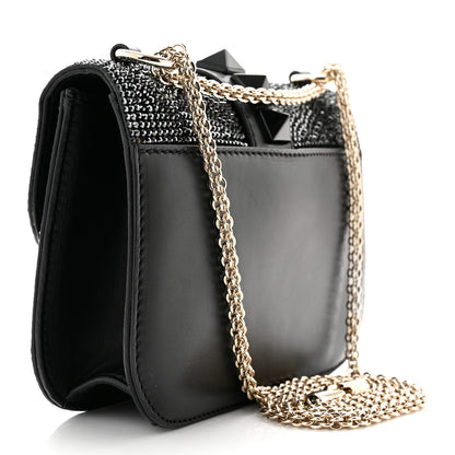 Valentino Garavani Nappa Crystal Small Glam Lock Rockstud Flap Black Multicolor 2 of 8