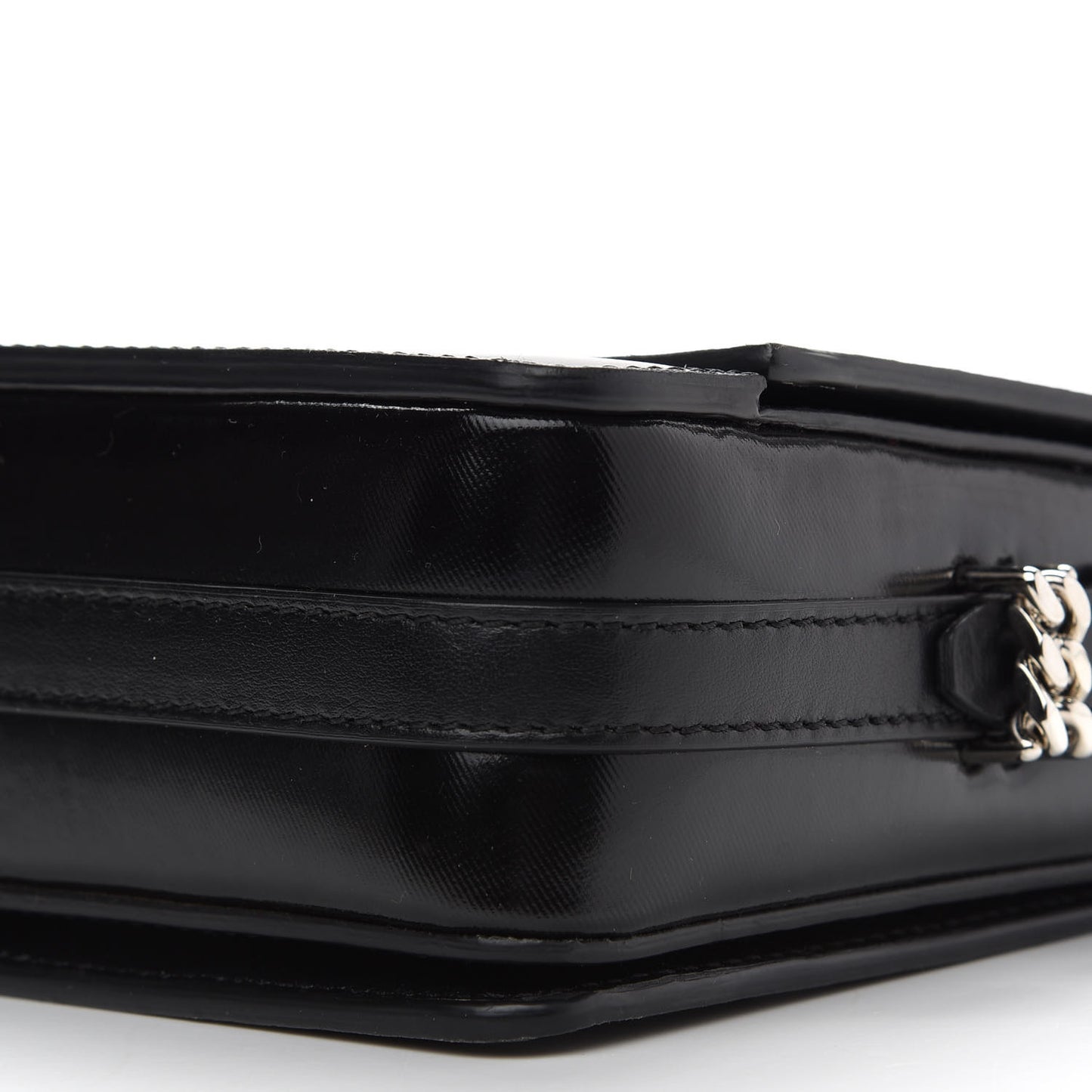 Coated Canvas Horseferry Print Grace Bag Black