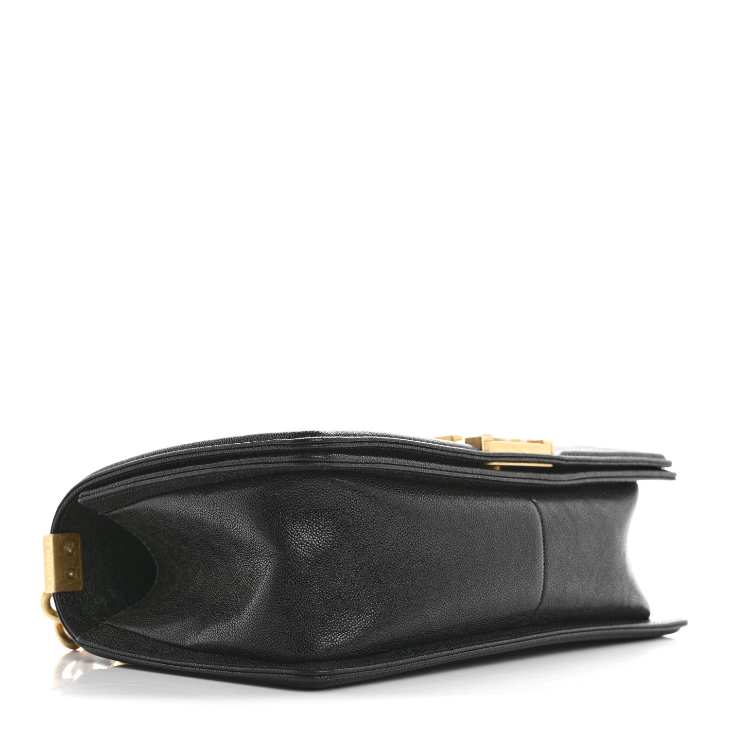 Chanel Caviar Chevron Quilted Medium Boy Flap Black 4 of 13