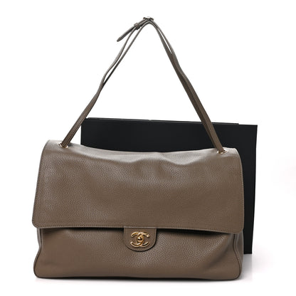 Chanel Grained Calfskin Small Souplissimo Maxi Flap Dark Khaki 11 of 11