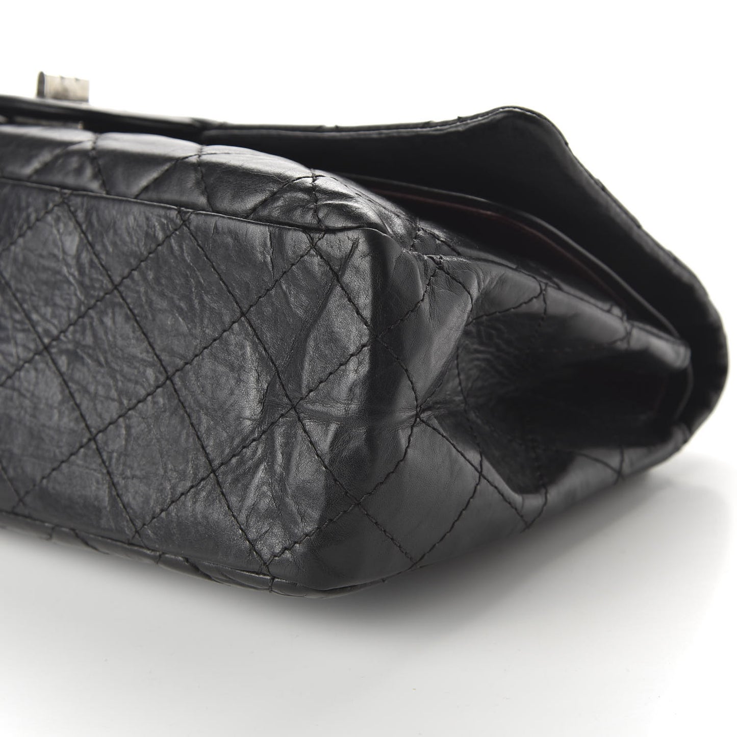 Aged Calfskin Quilted 2.55 Reissue 227 Flap Black