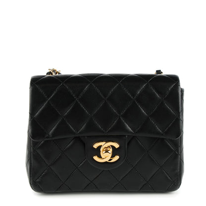 Chanel Lambskin Quilted Mini Square Flap Black 1 of 9
