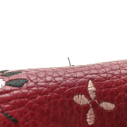 Valentino Garavani Alce Printed Calfskin Flower Embroidered Demilune Double Handle Satchel 12 of 12