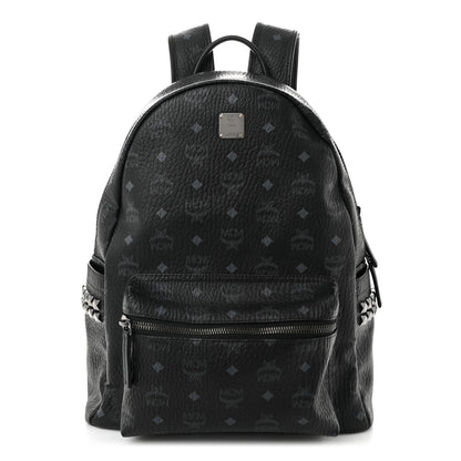 MCM Visetos Medium Side Studs Stark Backpack Black 1 of 12