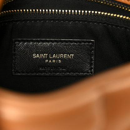 Saint Laurent Lambskin Quilted Toy Loulou Puffer Monogram Chain Satchel Miel Dark 7 of 11