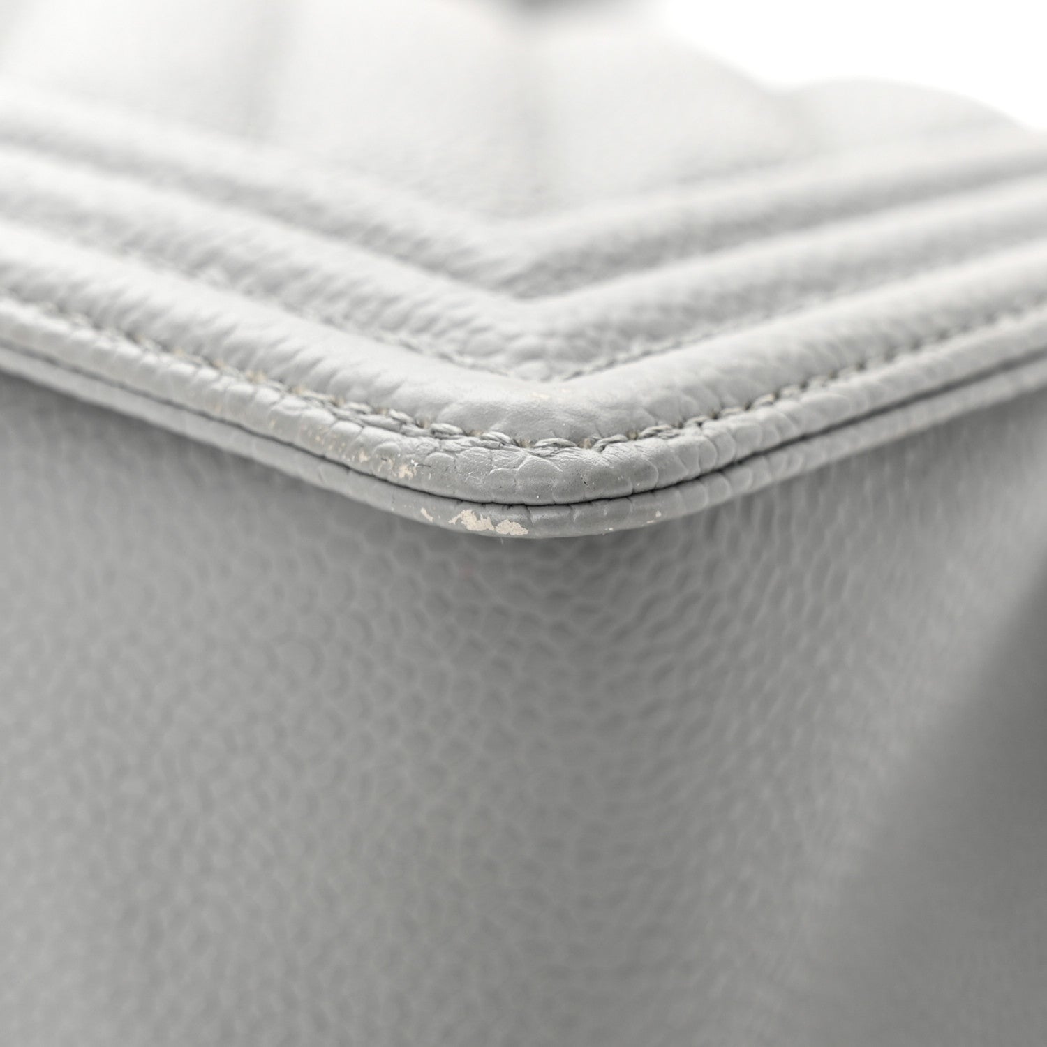 Chanel Caviar Chevron Quilted Medium Boy Flap Grey 11 of 14