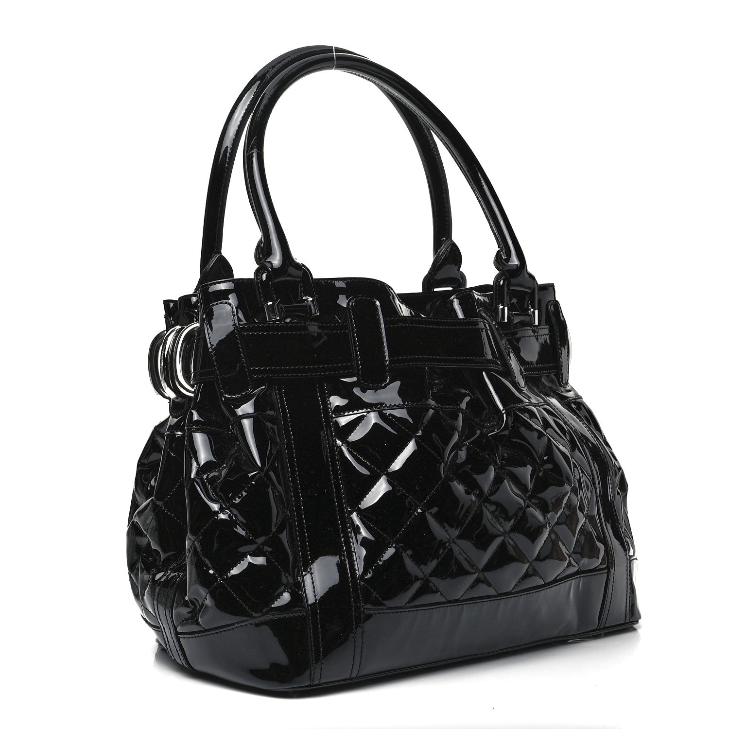 Burberry Patent Quilted Beaton Black 2 of 8