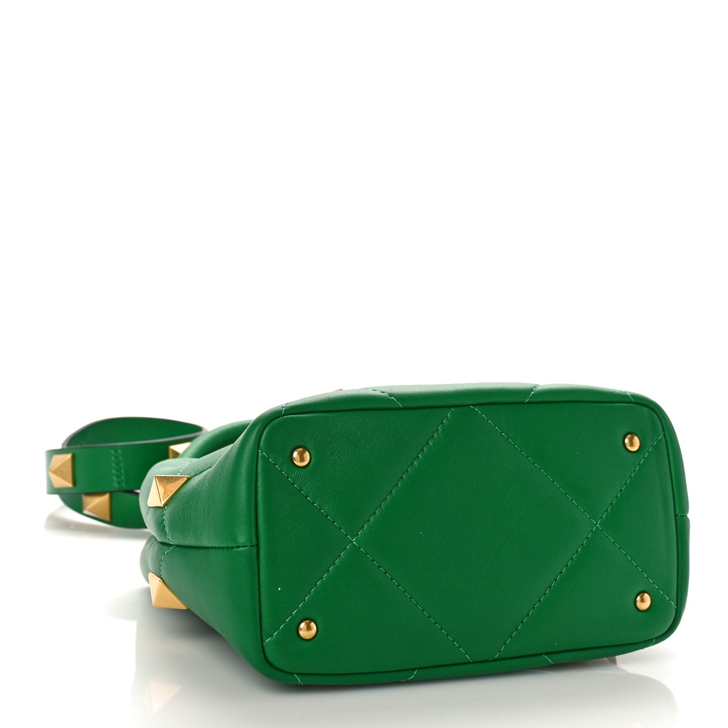Nappa Small Roman Stud The Handle Bag Gea Green