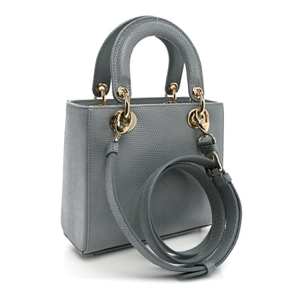 Christian Dior Lizard Small Lady Dior Cloud Blue 3 of 9