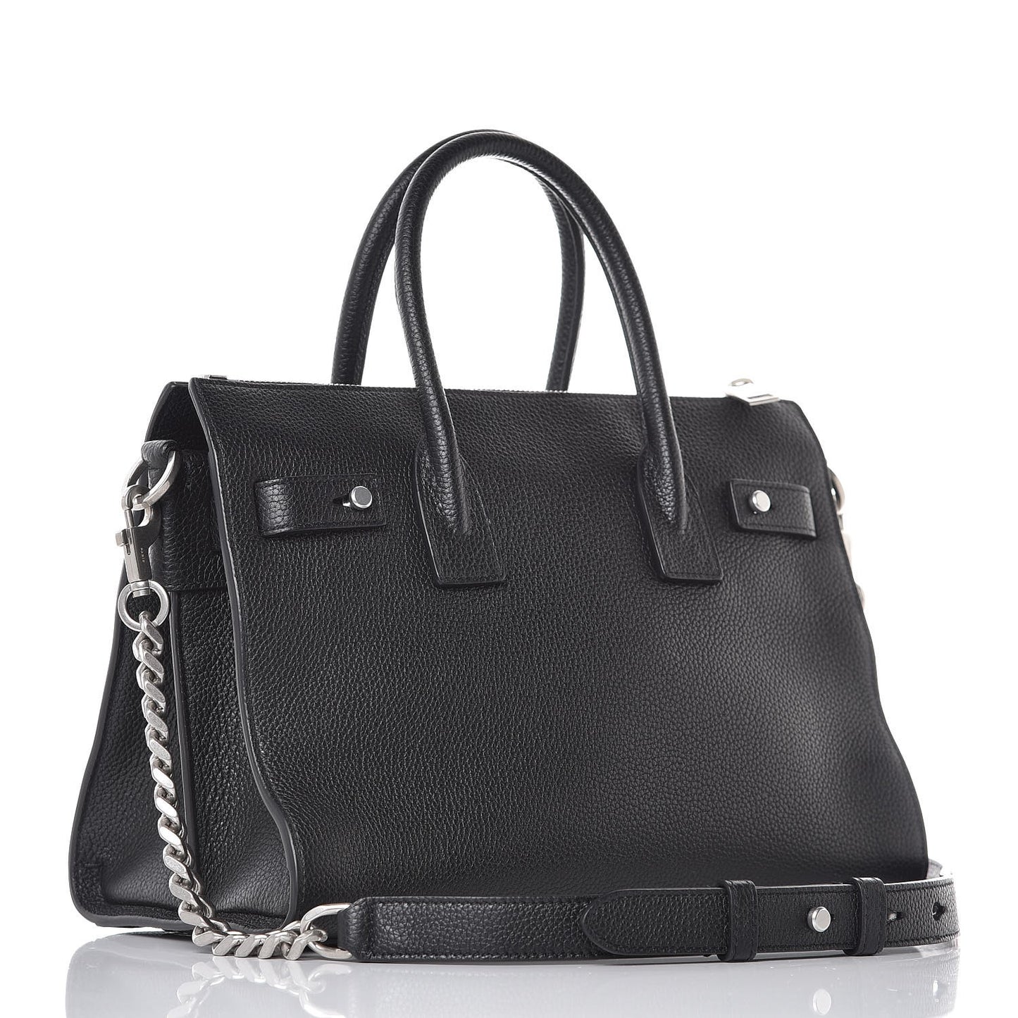 Grained Calfskin Baby Supple Sac De Jour Black