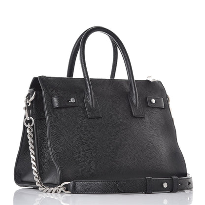 Saint Laurent Grained Calfskin Baby Supple Sac De Jour Black 3 of 7