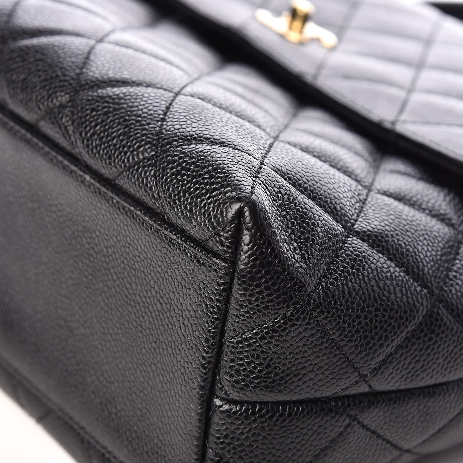 Chanel Caviar Quilted Jumbo Kelly Flap Black 9 of 12