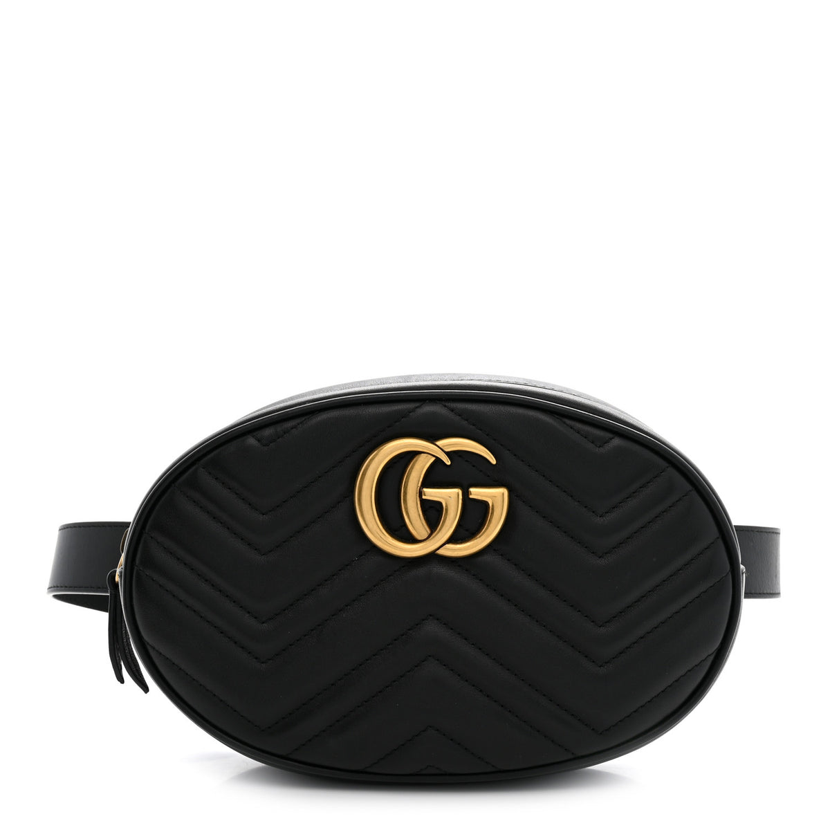 Calfskin Matelasse GG Marmont Belt Bag 85 34 Black