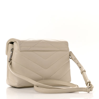 Saint Laurent Calfskin Y Quilted Monogram Toy Loulou Crossbody Bag Crema Soft 2 of 10