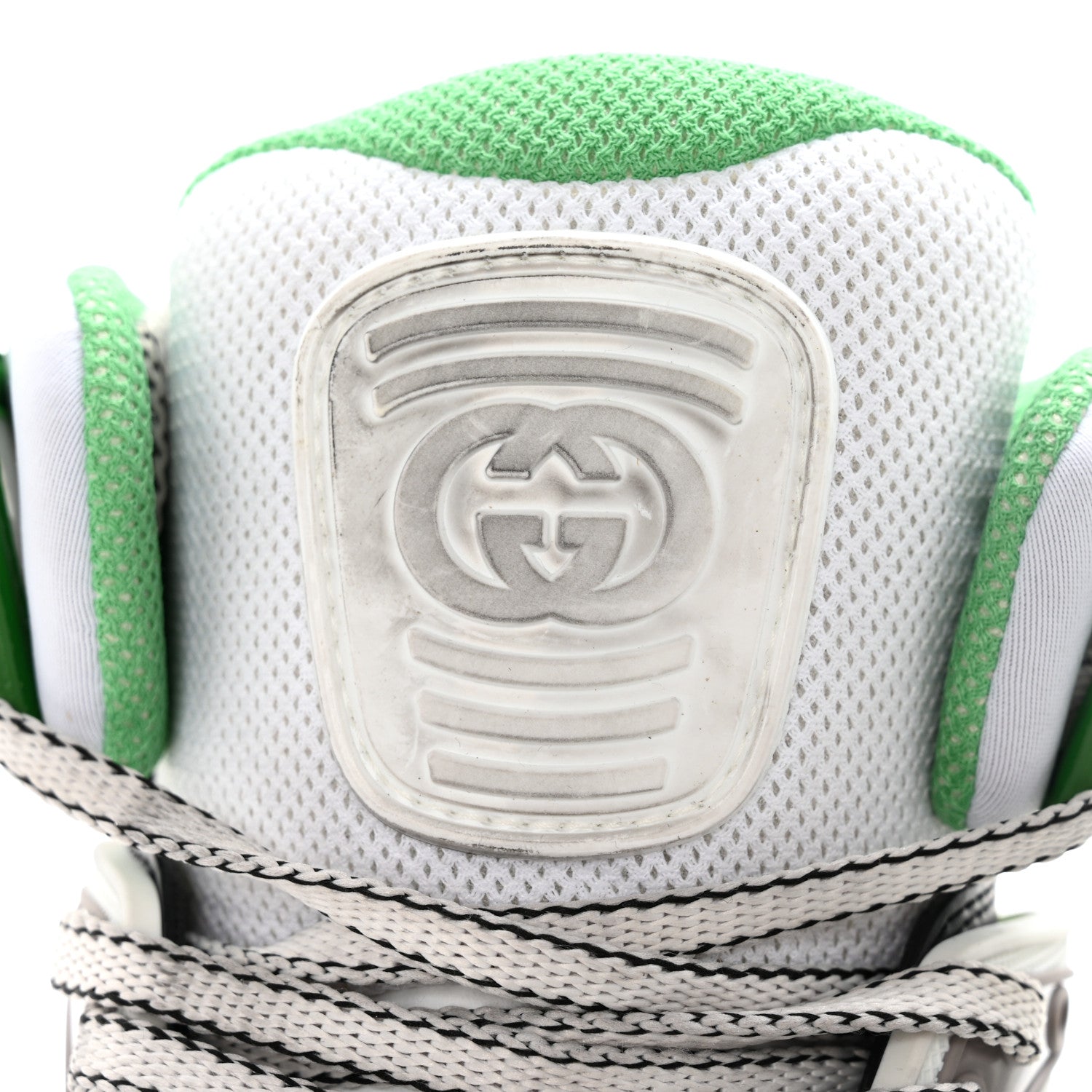 Gucci Demetra Mens Basket High Top Sneakers 8 Holly Green Great White Black 15 of 28