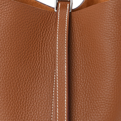 Hermes Taurillon Clemence Picotin Lock 22 MM Gold 8 of 11