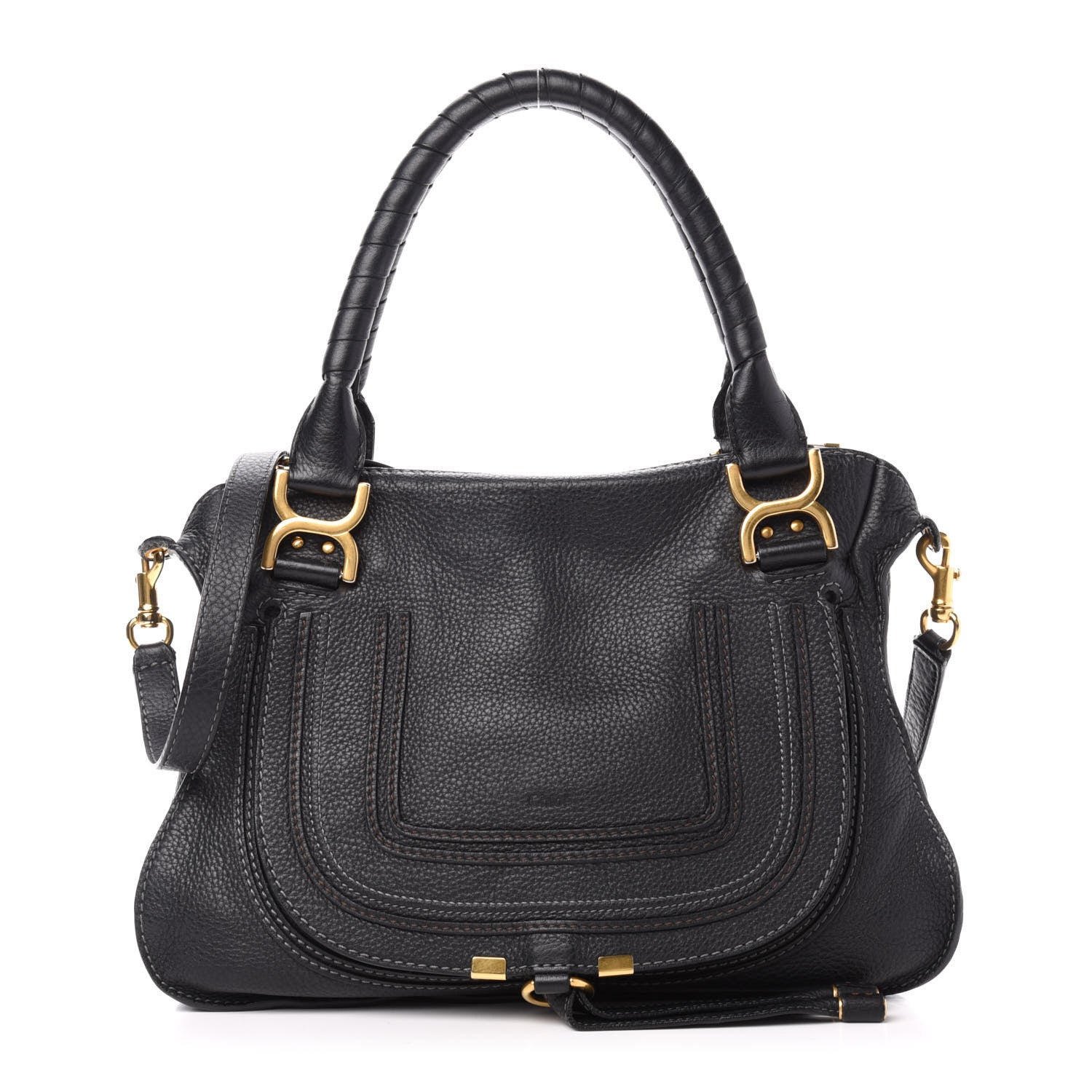 Chloe Calfskin Medium Marcie Satchel Black 1 of 11