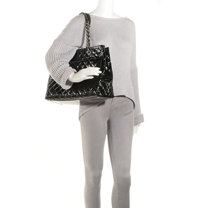 Chanel Patent Quilted Coco Shine Shopping Tote Black 2 of 8