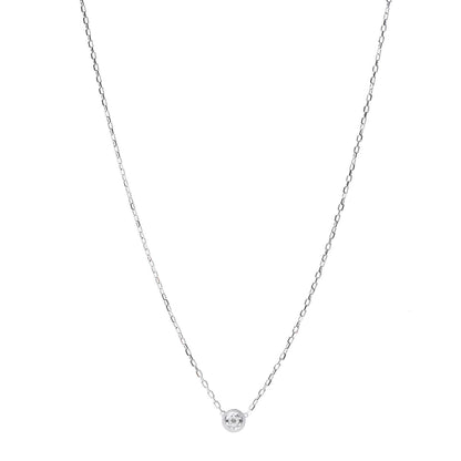 Cartier 18K White Gold Diamond LM D'Amour Pendant Necklace 1 of 5