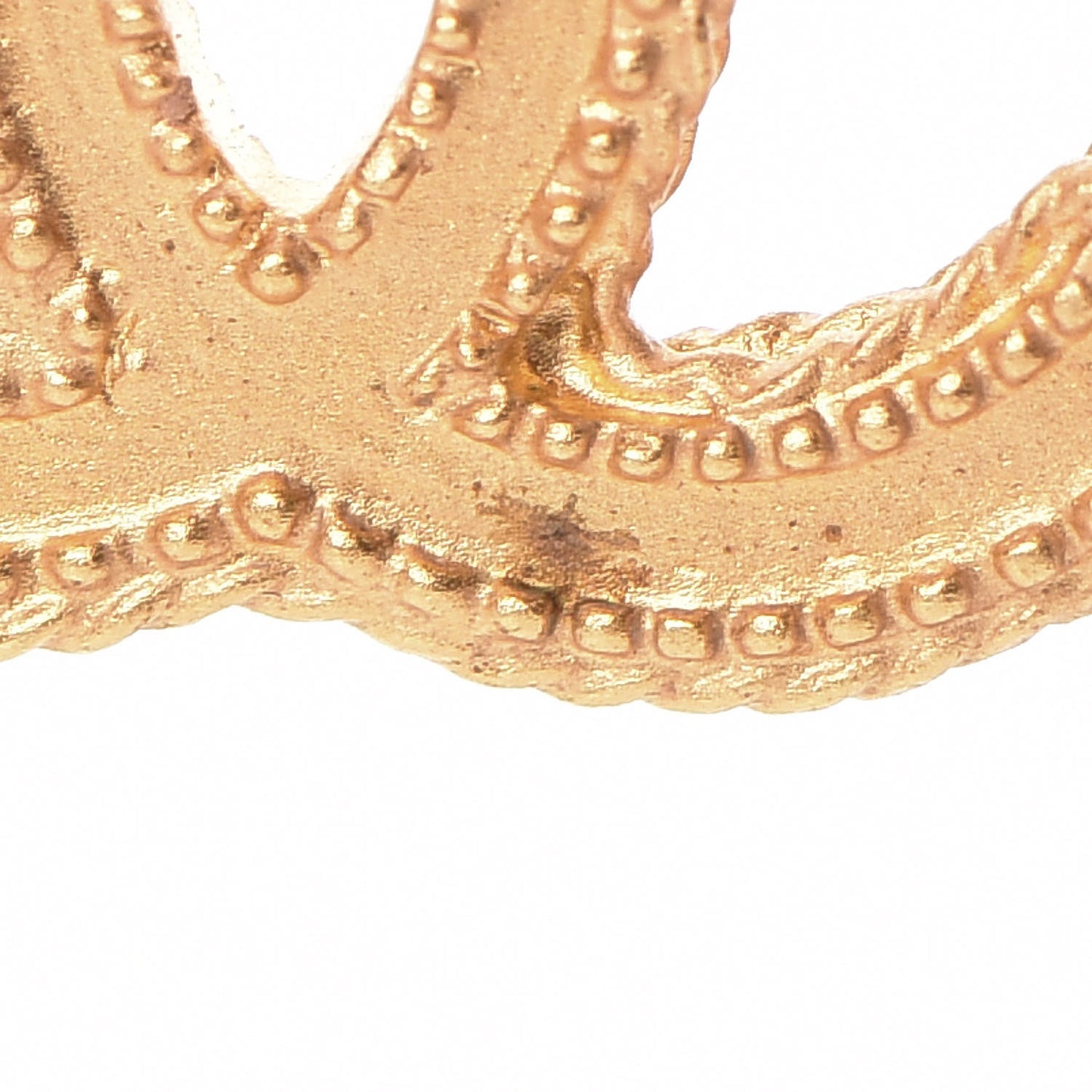 CC Drop Earrings Matte Gold